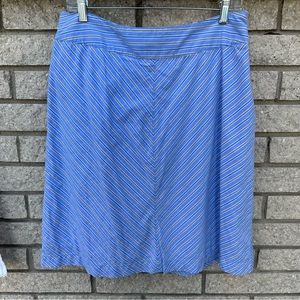 VINTAGE Tommy Hilfiger Women’s Flirty Skirt Size 12 Striped Blue Cotton